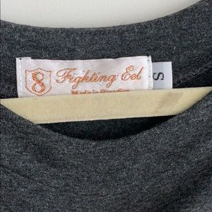 Fighting eel rolled sleeve mini heather gray Small